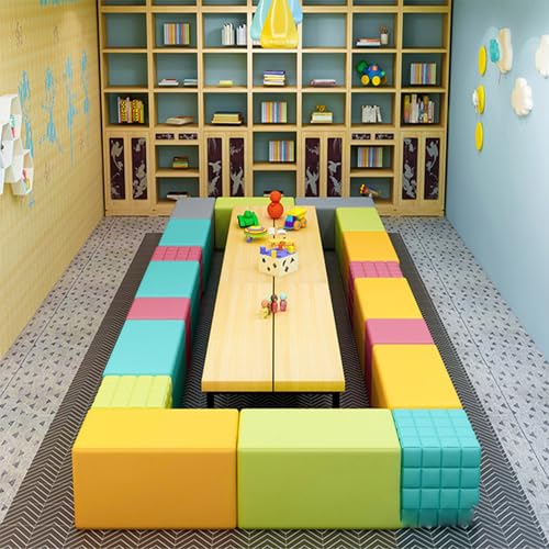 BEDOIN Modulares Sitzmöbel-Set, Kindergarten Frühförderungszentrum Sofa, Freie Kombination, Farbenfrohes Modulares Flexibles Sitzmöbel-Set Für Zu Hause Vorschulspielzimmer Colorful-18pcs BEDOIN Modulares Sitzmöbel-Set, Kindergarten Frühförderungszentrum Sofa, Freie Kombination, Farbenfrohes Modulares Flexibles Sitzmöbel-Set Für Zu Hause Vorschulspielzimmer Colorful-18pcs von BEDOIN