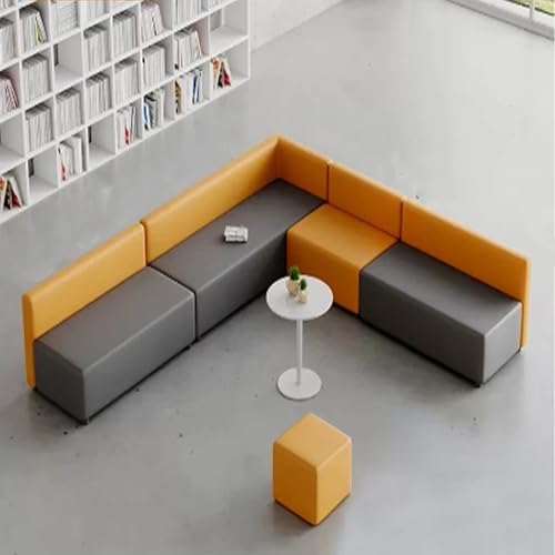 BEDOIN Negotiate Sofa und Couchtisch-Set, kreative minimalistische Bürosofas, Massivholz-Couch für Studio, Spielzimmer, Hotellobby, Restaurant, Wartezimmer, freie Kombination, grau, 3 x 2,6 m BEDOIN Negotiate Sofa und Couchtisch-Set, kreative minimalistische Bürosofas, Massivholz-Couch für Studio, Spielzimmer, Hotellobby, Restaurant, Wartezimmer, freie Kombination, grau, 3 x 2,6 m von BEDOIN