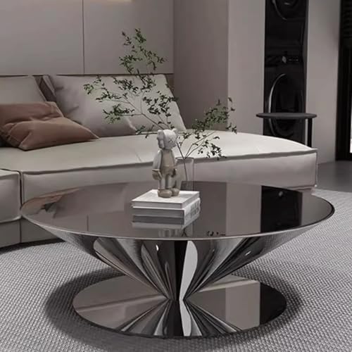 BEDOIN Runder Couchtisch, Edelstahl-Teetisch, Wohnzimmer, Haushalt, Hängespiegel, kleines Haushaltslicht, luxuriös, modern, 80 cm BEDOIN Runder Couchtisch, Edelstahl-Teetisch, Wohnzimmer, Haushalt, Hängespiegel, kleines Haushaltslicht, luxuriös, modern, 80 cm von BEDOIN