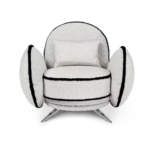 BEDOIN Sofa-Stuhl, Italienischer minimalistischer Sessel, Cremefarbener Wohnzimmer-Einzelsofastuhl, Freizeit-Balkonstuhl, Leichter Luxus-Design-Zuhause A von BEDOIN