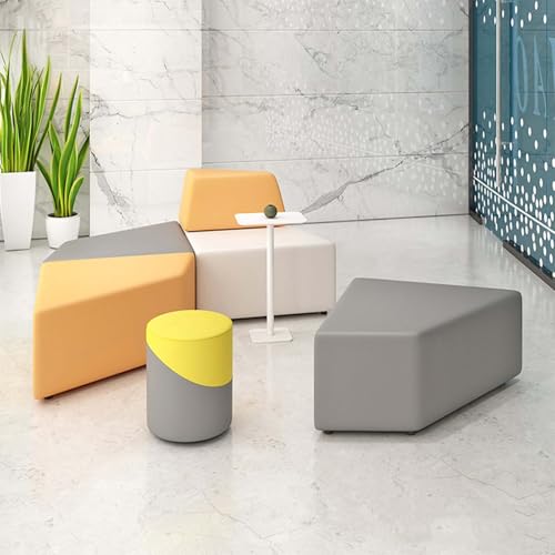 BEDOIN Wasserdichtes Ledersofa-Set, Modulares Sofa-Set, Ergonomische Couch, Bunt Unregelmäßig Geformter Kartenhalter, Für Wohnzimmer, Studio, Bürogebäude grey-180cm von BEDOIN