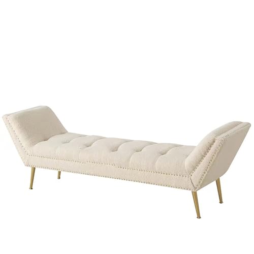 Bettbank, gepolstert, Bouclé-Stoff, Ottomane mit Nagelkopfbesatz, Vintage, ausgestellt, gerollt, bewaffnet, Schlafzimmer, getuftet, Eingangsbereich, Fenster, Sitzgelegenheit, Wohnzimmer, Fußstütze Bettbank, gepolstert, Bouclé-Stoff, Ottomane mit Nagelkopfbesatz, Vintage, ausgestellt, gerollt, bewaffnet, Schlafzimmer, getuftet, Eingangsbereich, Fenster, Sitzgelegenheit, Wohnzimmer, Fußstütze von BEDOIN