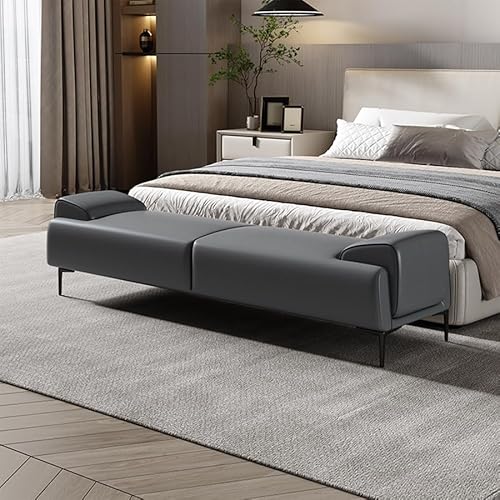 Bettbank, gepolsterter Fußhocker, Leder-Fußhocker mit Armlehnen, Fußhocker für Wohnzimmer, Fußstütze, gepolsterter Fußhocker, Sofa, Hocker, Bettstufe, B-1,8 m Bettbank, gepolsterter Fußhocker, Leder-Fußhocker mit Armlehnen, Fußhocker für Wohnzimmer, Fußstütze, gepolsterter Fußhocker, Sofa, Hocker, Bettstufe, B-1,8 m von BEDOIN
