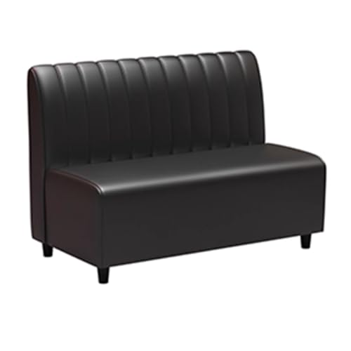 Café-/Bar-Lounge-Tische und -Stühle, Kombi-Bar, westliche Küche, Barbecue, Milchtee-Shop-Sofa, Retro-lässige Esskabine, für Küchen-Café-Fenster 1.2M B (Black) von BEDOIN