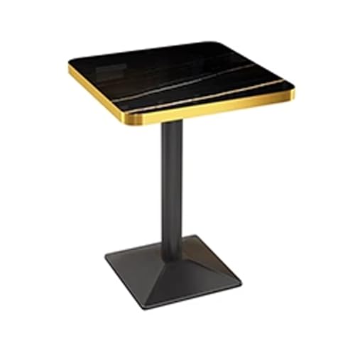 Café-/Bar-Lounge-Tische und -Stühle, Kombi-Bar, westliche Küche, Barbecue, Milchtee-Shop-Sofa, Retro-lässige Esskabine, für Küchen-Café-Fenster Black A (0.6 * 0.6m) von BEDOIN