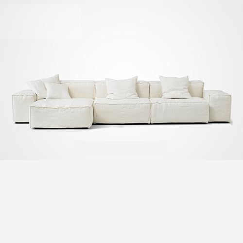 Chenille-modulares Sectional-Sofa, Cloud-Sectional-Couch, Tief Sitzende,wendbare Chaiselongues Mit Abnehmbarem Kissen Und Polstern,freie Kombination,für Wohnzimmer Und Schlafzimmer 358*158*64cm von BEDOIN