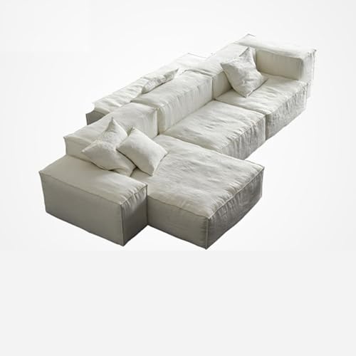 Chenille-modulares Sectional-Sofa, Cloud-Sectional-Couch, Tief Sitzende,wendbare Chaiselongues Mit Abnehmbarem Kissen Und Polstern,freie Kombination,für Wohnzimmer Und Schlafzimmer 358*226*64cm von BEDOIN