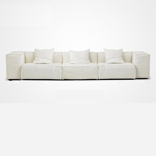 Chenille-modulares Sectional-Sofa, Cloud-Sectional-Couch, Tief Sitzende,wendbare Chaiselongues Mit Abnehmbarem Kissen Und Polstern,freie Kombination,für Wohnzimmer Und Schlafzimmer 380*106*64cm von BEDOIN