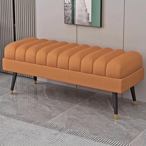 Elegante Aufbewahrungsbank Ottomane, gepolsterte Bettendbank, Moderne Eingangsbereichs-Sitzgelegenheit für Schlafzimmer, Wohnzimmer und Kleiderschrank-Organisation 120×40×43CM von BEDOIN