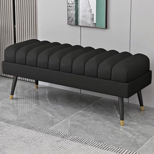 Elegante Aufbewahrungsbank Ottomane, gepolsterte Bettendbank, Moderne Eingangsbereichs-Sitzgelegenheit für Schlafzimmer, Wohnzimmer und Kleiderschrank-Organisation 180×40×43CM von BEDOIN