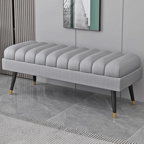 Elegante Aufbewahrungsbank Ottomane, gepolsterte Bettendbank, Moderne Eingangsbereichs-Sitzgelegenheit für Schlafzimmer, Wohnzimmer und Kleiderschrank-Organisation 200×40×43CM von BEDOIN