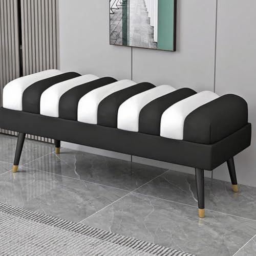 Elegante Aufbewahrungsbank Ottomane, gepolsterte Bettendbank, Moderne Eingangsbereichs-Sitzgelegenheit für Schlafzimmer, Wohnzimmer und Kleiderschrank-Organisation 60×40×43CM von BEDOIN