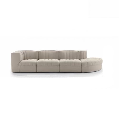 Französisches Vintage-Polstersofa, Eckenfreie Kombinationssitze, kompakter Raum, maßgeschneiderte Couch, hochdichter Schaumstoff, für Wohnzimmer und Heimdekoration, 312 cm Französisches Vintage-Polstersofa, Eckenfreie Kombinationssitze, kompakter Raum, maßgeschneiderte Couch, hochdichter Schaumstoff, für Wohnzimmer und Heimdekoration, 312 cm von BEDOIN