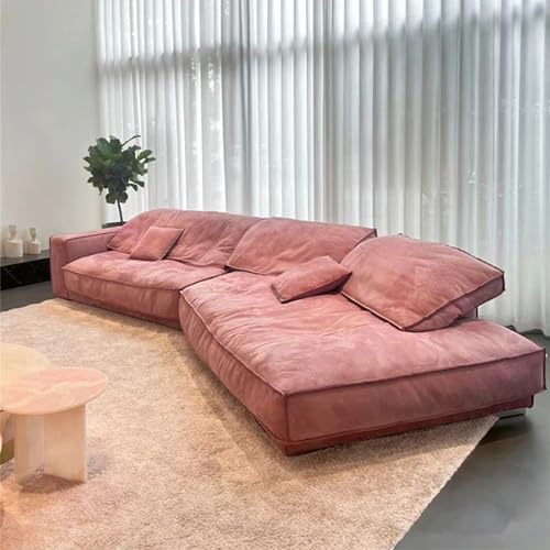 Große Moderne Stoffcouch, Modulares Sectional-Sofa, Ecksofa Mit Einzigartigem Design, Tiefe Sitzkissen, Einfache Montage, Für Wohnzimmer, Apartment, Büro 3.7m von BEDOIN