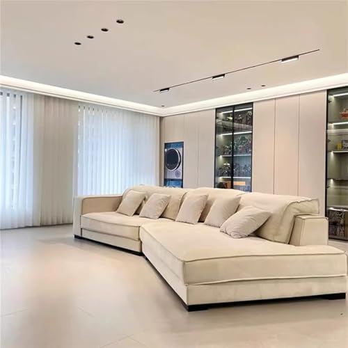 Große Moderne Stoffcouch, Modulares Sectional-Sofa, Ecksofa Mit Einzigartigem Design, Tiefe Sitzkissen, Einfache Montage, Für Wohnzimmer, Apartment, Büro 3.7m von BEDOIN