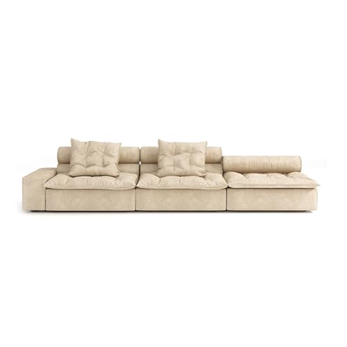 Minimalistisches Modulares Polstersofa, Übergroße Couch Mit Breiten Armlehnen, Moderne 3-Sitzer-Sofas Mit Wurfkissen, Chenille-Stoff, Für Wohnzimmer, Heimkino, Apartment 364 * 108cm Minimalistisches Modulares Polstersofa, Übergroße Couch Mit Breiten Armlehnen, Moderne 3-Sitzer-Sofas Mit Wurfkissen, Chenille-Stoff, Für Wohnzimmer, Heimkino, Apartment 364 * 108cm von BEDOIN