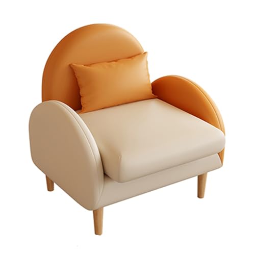 Mitte des Jahrhunderts Moderne Couch, Napa Leder -Stoffsofa Mit Weichem Bequemem Kissen, Kleine Couch Für Schlafzimmer, Fest Und Leicht Zu Installieren Liebessitze Möbel C von BEDOIN