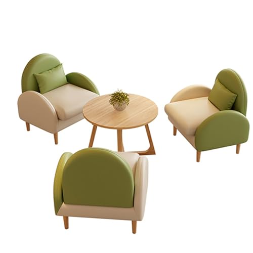 Mitte des Jahrhunderts Moderne Couch, Napa Leder -Stoffsofa Mit Weichem Bequemem Kissen, Kleine Couch Für Schlafzimmer, Fest Und Leicht Zu Installieren Liebessitze Möbel J von BEDOIN