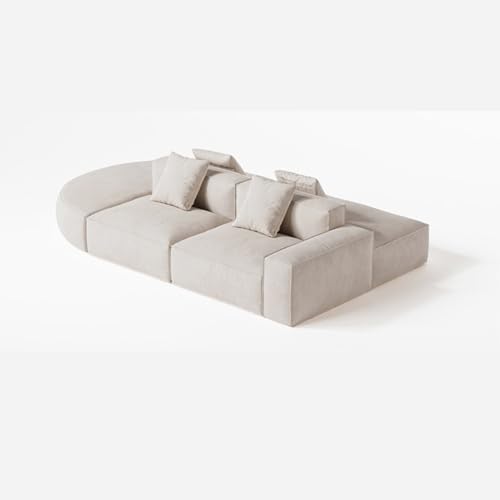 Modernes Cloud-Sofa, Rücken-an-Rücken Modulare Würfelsofas, Übergroße Kompressionsschaum-Couch, Extra Tiefe Und Breite Sitzfläche, Für Schlafzimmer, Apartment 297 * 175cm Modernes Cloud-Sofa, Rücken-an-Rücken Modulare Würfelsofas, Übergroße Kompressionsschaum-Couch, Extra Tiefe Und Breite Sitzfläche, Für Schlafzimmer, Apartment 297 * 175cm von BEDOIN
