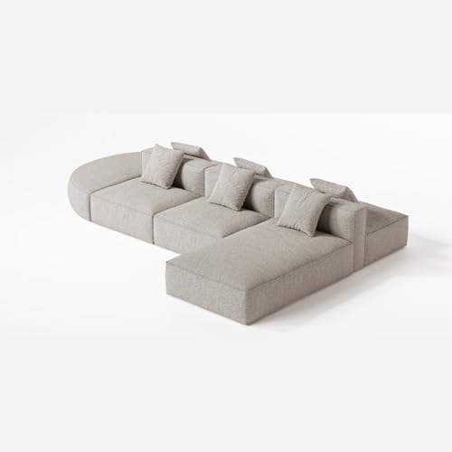 Modernes Cloud-Sofa, Rücken-an-Rücken Modulare Würfelsofas, Übergroße Kompressionsschaum-Couch, Extra Tiefe Und Breite Sitzfläche, Für Schlafzimmer, Apartment 375 * 250cm Modernes Cloud-Sofa, Rücken-an-Rücken Modulare Würfelsofas, Übergroße Kompressionsschaum-Couch, Extra Tiefe Und Breite Sitzfläche, Für Schlafzimmer, Apartment 375 * 250cm von BEDOIN