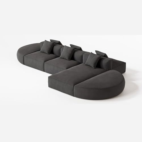 Modernes Cloud-Sofa, Rücken-an-Rücken Modulare Würfelsofas, Übergroße Kompressionsschaum-Couch, Extra Tiefe Und Breite Sitzfläche, Für Schlafzimmer, Apartment 445 * 250cm Modernes Cloud-Sofa, Rücken-an-Rücken Modulare Würfelsofas, Übergroße Kompressionsschaum-Couch, Extra Tiefe Und Breite Sitzfläche, Für Schlafzimmer, Apartment 445 * 250cm von BEDOIN