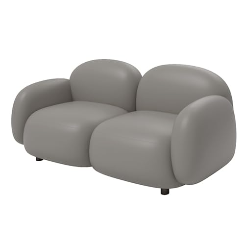 Modernes Zweisitzer-Sofa, bequeme gepolsterte minimalistische Couch und Massivholztisch, kleine Couches für kleine Räume, Wohnung, Büro, Wohnzimmer, Schlafzimmer, Schlafsaal L von BEDOIN