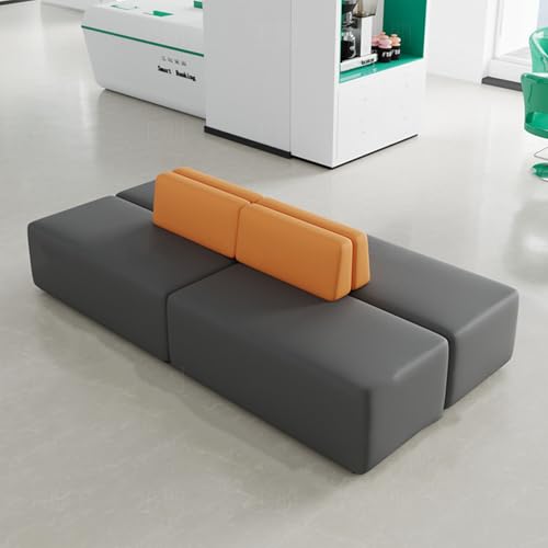 Modulares Couch-Sofa, doppelseitige Sofas, Rücken an Rücken, Freizeit-Büro-Sofa-Set, leicht zu reinigen und zu montieren, für Bank/Geschäftshalle/Bekleidungsgeschäft/Trainingseinrichtung, 3 m von BEDOIN