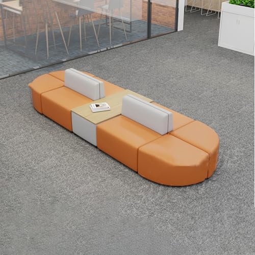 Modulares Couch-Sofa, doppelseitige Sofas, Rücken an Rücken, Freizeit-Büro-Sofa-Set, leicht zu reinigen und zu montieren, für Bank/Geschäftshalle/Bekleidungsgeschäft/Trainingseinrichtung, 3 m von BEDOIN