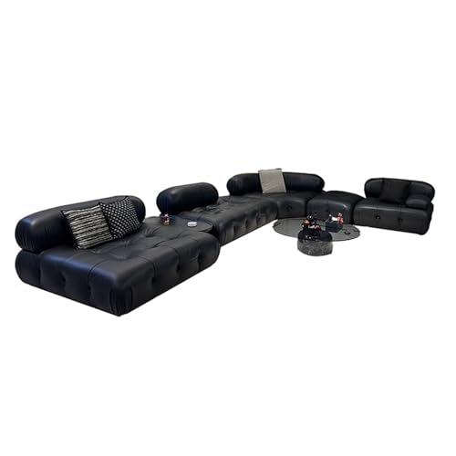 Modulares Modulsofa, Büro, Extra Tiefe Sitzfläche, Ergonomische Unterstützung, Hochelastische Polster, Für Zuhause Und Geschäft, Mehrsitzer, Ledersofas In Schwarz 390 * 270 * 68cm Modulares Modulsofa, Büro, Extra Tiefe Sitzfläche, Ergonomische Unterstützung, Hochelastische Polster, Für Zuhause Und Geschäft, Mehrsitzer, Ledersofas In Schwarz 390 * 270 * 68cm von BEDOIN