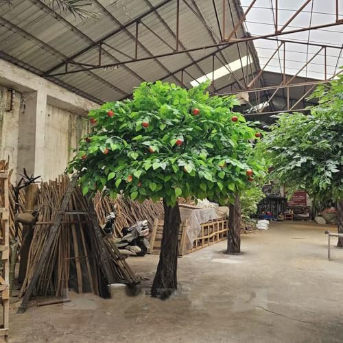 Simulierter Grapefruitbaum Massivholz Gefälschte Gelb Grün Grapefruit Obstbaum Supermarkt Live Stream Hintergrund Dekoration Künstlicher Baum Ornament 2m von BEDOIN