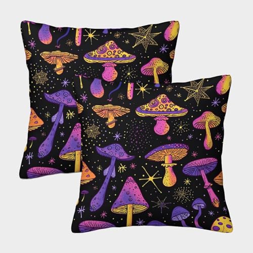 BEDPOCHY Pilze Kissenbezüge 2er Set Kissen Bezug Kuschelkissen für Sofa Schlafzimmer Kissenhülle 40x40cm BEDPOCHY Pilze Kissenbezüge 2er Set Kissen Bezug Kuschelkissen für Sofa Schlafzimmer Kissenhülle 40x40cm von BEDPOCHY
