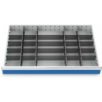 Metalleinteilung Set 24-teilig, r 36-24, Schubladennutzmaß 900 x 600 mm, Blendenhöhen 200 / 250 / 300 mm Maße in mm (BxTxH): 900 x 600 x 175 von BEDRUNKA+HIRTH