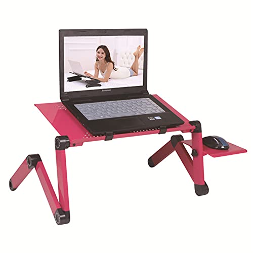 Laptopständer, höhenverstellbarer Laptop-Riser, belüfteter Aluminium-Notebookhalter für Schreibtisch, Demontierbar, Tragbarer, Riser Kompatibel mit Laptop (Red,Extended) von BEDSETS