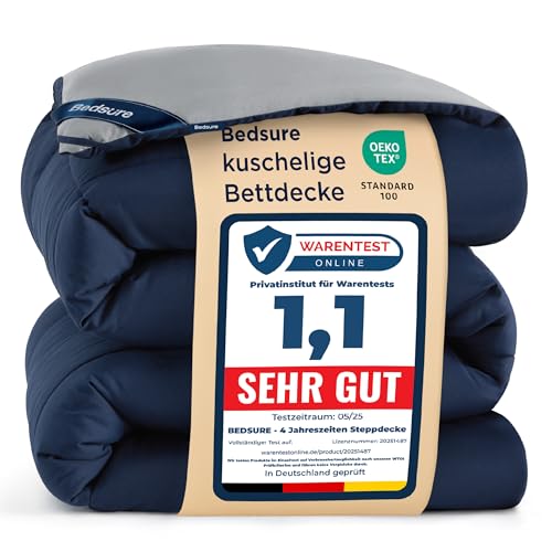 BEDSURE Bettdecke 200x200 Ganzjahresdecke Steppdecke - Bettdecke Ohne Bezug 200x200cm 300GSM - 4 Jahreszeiten Bettdecken Wende Blau/Grau, Weiche Warm Duvet Schlafdecke für Allergiker BEDSURE Bettdecke 200x200 Ganzjahresdecke Steppdecke - Bettdecke Ohne Bezug 200x200cm 300GSM - 4 Jahreszeiten Bettdecken Wende Blau/Grau, Weiche Warm Duvet Schlafdecke für Allergiker von BEDSURE
