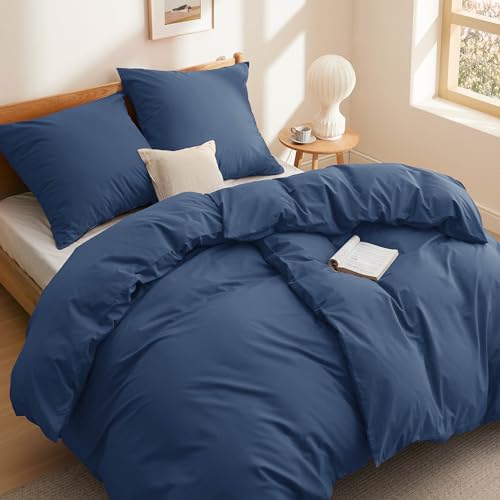 BEDSURE Bettwäsche 135x200 Baumwolle 4teilig - Bettwäsche-Sets Blau Bettbezug 2er Set mit 2 Kissenbezüge 80x80 cm, Oeko-TEX Bedding mit Reißverschluss BEDSURE Bettwäsche 135x200 Baumwolle 4teilig - Bettwäsche-Sets Blau Bettbezug 2er Set mit 2 Kissenbezüge 80x80 cm, Oeko-TEX Bedding mit Reißverschluss von BEDSURE