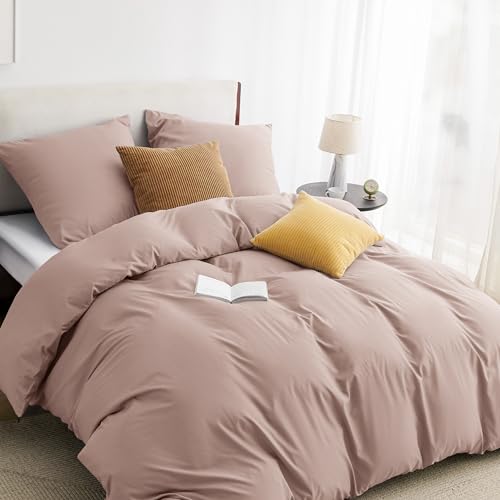 BEDSURE Bettwäsche 200x200 3teilig Adobe Rose - 1 Bettbezug 200x200 cm + 2 Kissenbezüge 80X80 cm, ÖKO-TEX Bettwäsche-Sets Rosa Polyester Mikrofaser mit Reißverschluss BEDSURE Bettwäsche 200x200 3teilig Adobe Rose - 1 Bettbezug 200x200 cm + 2 Kissenbezüge 80X80 cm, ÖKO-TEX Bettwäsche-Sets Rosa Polyester Mikrofaser mit Reißverschluss von BEDSURE