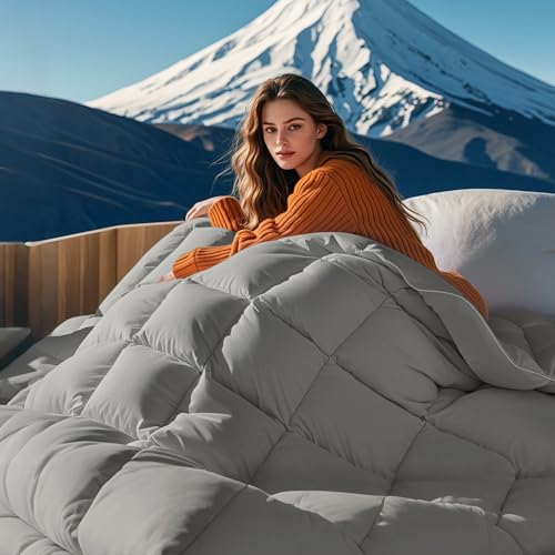 BEDSURE Daunendecke 155x220 Daunen Bettdecke - Warm Winterdecke 90% Daunen und 10% Federn 1080 gr. Füllung, Federbettdecke with Öko-Tex Zertifikat, Waschbar Steppdecke Grau BEDSURE Daunendecke 155x220 Daunen Bettdecke - Warm Winterdecke 90% Daunen und 10% Federn 1080 gr. Füllung, Federbettdecke with Öko-Tex Zertifikat, Waschbar Steppdecke Grau von BEDSURE