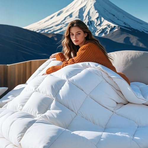 BEDSURE Daunendecke 220x240 Daunen Bettdecke - Warm Winterdecke aus 90% Daunen / 10% Federn 2320 gr. Dick Füllung, Extra Warm Federbettdecke with Öko-Tex Zertifikat, Waschbar Steppdecke Weiß BEDSURE Daunendecke 220x240 Daunen Bettdecke - Warm Winterdecke aus 90% Daunen / 10% Federn 2320 gr. Dick Füllung, Extra Warm Federbettdecke with Öko-Tex Zertifikat, Waschbar Steppdecke Weiß von BEDSURE