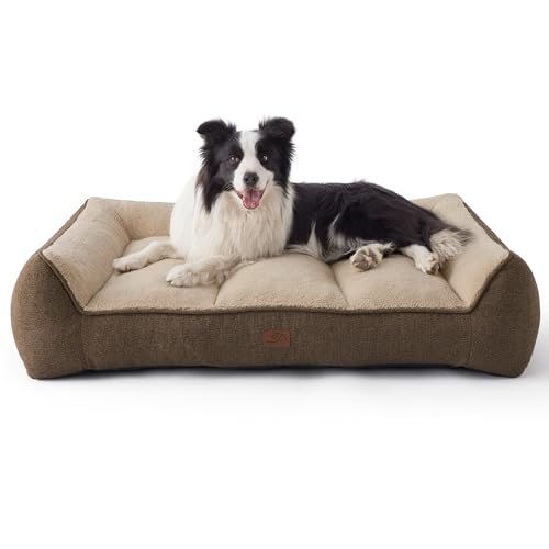 BEDSURE orthopädisches Hundebett Grosse Hunde - 96x71cm waschbar und wasserdicht Hundekorb orthopädisch mit weicher plüsch Sherpa, rutschfest Hundesofa Hundecouch,braun BEDSURE orthopädisches Hundebett Grosse Hunde - 96x71cm waschbar und wasserdicht Hundekorb orthopädisch mit weicher plüsch Sherpa, rutschfest Hundesofa Hundecouch,braun von BEDSURE