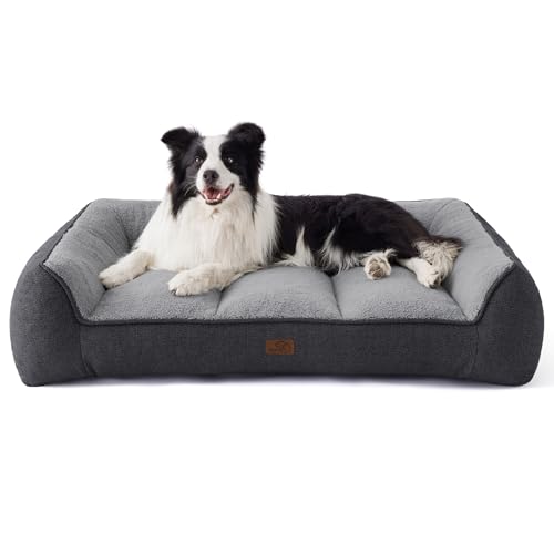 BEDSURE orthopädisches Hundebett Grosse Hunde - 96x71cm waschbar und wasserdicht Hundekorb orthopädisch mit weicher plüsch Sherpa, rutschfest Hundesofa Hundecouch,dunkelgrau BEDSURE orthopädisches Hundebett Grosse Hunde - 96x71cm waschbar und wasserdicht Hundekorb orthopädisch mit weicher plüsch Sherpa, rutschfest Hundesofa Hundecouch,dunkelgrau von BEDSURE