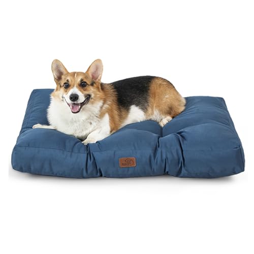 BEDSURE Hundekissen kleine Hunde waschbar - 76x50cm Hundebett M für kleine, mittelgroße Hunde gepolstert Hundematte Dunkles blau in 10cm Höhe BEDSURE Hundekissen kleine Hunde waschbar - 76x50cm Hundebett M für kleine, mittelgroße Hunde gepolstert Hundematte Dunkles blau in 10cm Höhe von BEDSURE