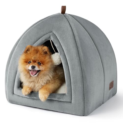 BEDSURE Katzenhöhle große Katzen Grau - Faltbare Katzenbett mit waschbaren Kissen, Katzenzelt für Kätzchen kleine, mittelgroße Haustier, weiches und warmes Katzenhaus für drinnen, 44x44x44cm BEDSURE Katzenhöhle große Katzen Grau - Faltbare Katzenbett mit waschbaren Kissen, Katzenzelt für Kätzchen kleine, mittelgroße Haustier, weiches und warmes Katzenhaus für drinnen, 44x44x44cm von BEDSURE