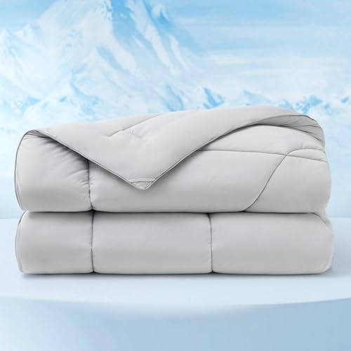 BEDSURE Kühldecke Bett Sommerdecke 135x200 - Kühldecken zum Schlafen Bettdecke 135x200 - Arc-Chill Q-Max 0,4 Doppelseitige Kühlende Decke Leicht Bettdecke Ohne Bezug Cooling Blanket Oeko-TEX, Grau BEDSURE Kühldecke Bett Sommerdecke 135x200 - Kühldecken zum Schlafen Bettdecke 135x200 - Arc-Chill Q-Max 0,4 Doppelseitige Kühlende Decke Leicht Bettdecke Ohne Bezug Cooling Blanket Oeko-TEX, Grau von BEDSURE