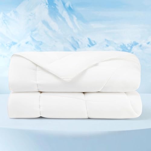 BEDSURE Kühldecke Bett Sommerdecke 155x220 - Kühldecken zum Schlafen Bettdecke 155x220 - Arc-Chill Q-Max 0,4 Doppelseitige Kühlende Decke Leicht Bettdecke Ohne Bezug Cooling Blanket Oeko-TEX, Weiß BEDSURE Kühldecke Bett Sommerdecke 155x220 - Kühldecken zum Schlafen Bettdecke 155x220 - Arc-Chill Q-Max 0,4 Doppelseitige Kühlende Decke Leicht Bettdecke Ohne Bezug Cooling Blanket Oeko-TEX, Weiß von BEDSURE