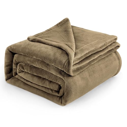BEDSURE Kuscheldecke Flauschig Decke Fleecedecke - Wohndecke Warm Winter Weich, Sofadecke XXL, Decke Couch Blanket, Wohn- & Kuscheldecken Große 220x240cm, Sofa überwurfdecke Beige von BEDSURE