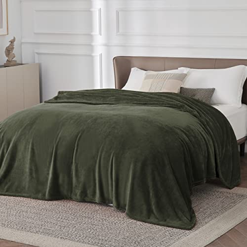 BEDSURE Kuscheldecke Flauschig Decke Fleecedecke - Wohndecke Warm Winter Weich, Sofadecke XXL, Decke Couch Blanket, Wohn- & Kuscheldecken Große 220x240cm, Sofa überwurfdecke Olivgrün von BEDSURE