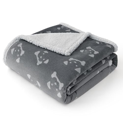 BEDSURE wasserdichte Hundedecke kleine Hunde - 73x63cm Hundedecke waschbar, Decke Hund aus Sherpa Fleece, Katzendecke flauschig und weich, Grau BEDSURE wasserdichte Hundedecke kleine Hunde - 73x63cm Hundedecke waschbar, Decke Hund aus Sherpa Fleece, Katzendecke flauschig und weich, Grau von BEDSURE