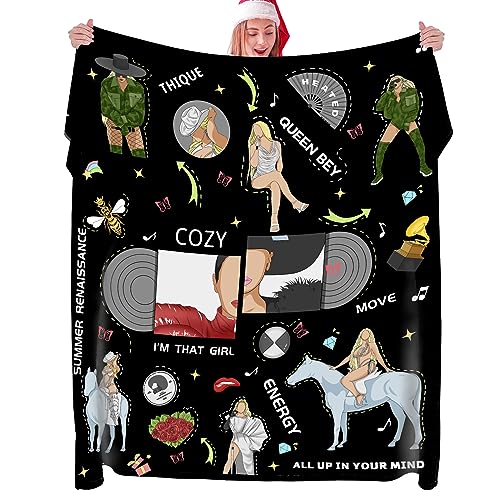 BEEBARYJ Beyoce Renaissance Merch Sänger Überwurfdecke 152,4 x 127,7 cm, Beyoce Renaissance World Tour Party Schlafzimmer Dekorationen warmer Überwurf Geburtstag 152,4 x 127,7 cm BEEBARYJ Beyoce Renaissance Merch Sänger Überwurfdecke 152,4 x 127,7 cm, Beyoce Renaissance World Tour Party Schlafzimmer Dekorationen warmer Überwurf Geburtstag 152,4 x 127,7 cm von BEEBARYJ