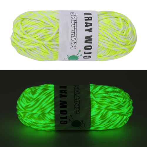 BEEFLYING 1 Rollen 2mm Leuchten im Dunkeln Garn Leuchtendes Häkelgarn zum Stricken und Häkeln Leuchtende Kunsthandwerks-DIY, 55 Yards pro Rolle, Grün Gelb BEEFLYING 1 Rollen 2mm Leuchten im Dunkeln Garn Leuchtendes Häkelgarn zum Stricken und Häkeln Leuchtende Kunsthandwerks-DIY, 55 Yards pro Rolle, Grün Gelb von BEEFLYING