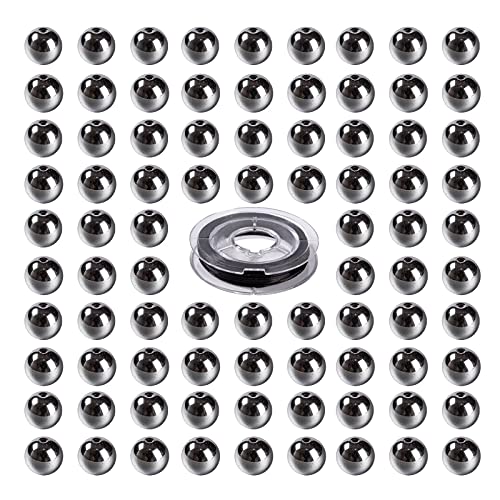 BEEFLYING 100 Stück 8mm Natürliche Schwarze Hämatitperlen Nichtmagnetische Edelsteinperlen Losen Distanzsteinperlen für Die Schmuckherstellung Handgefertigter Projekte BEEFLYING 100 Stück 8mm Natürliche Schwarze Hämatitperlen Nichtmagnetische Edelsteinperlen Losen Distanzsteinperlen für Die Schmuckherstellung Handgefertigter Projekte von BEEFLYING